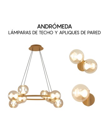 ANDRÓMEDA * APLIQUE 2L - ORO